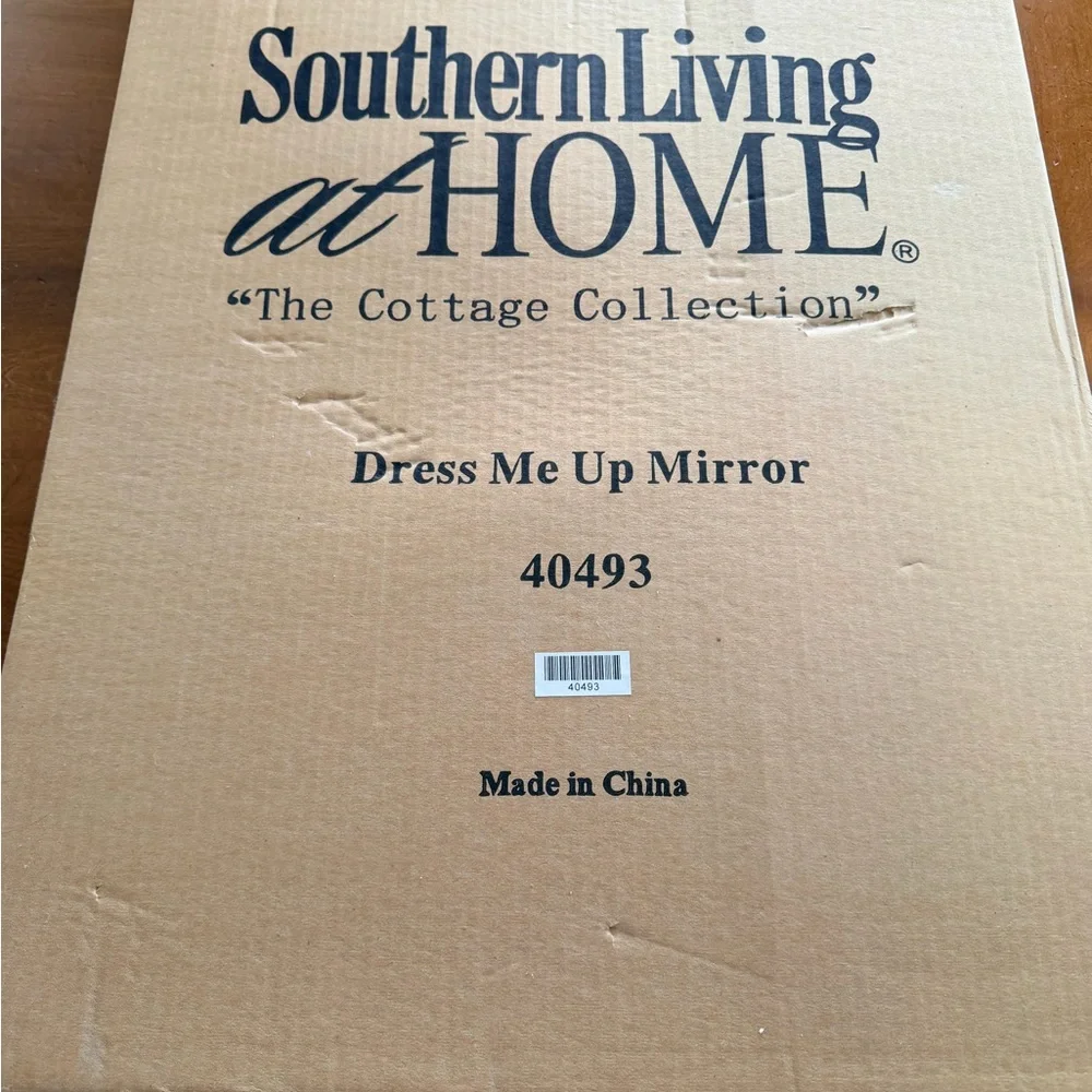 Southern Living White Scalloped Mirror - NEW